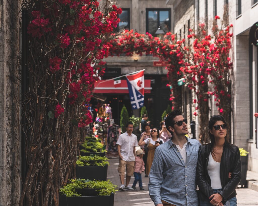 People walking to the McCord Stewart Museum in downtown Montreal.