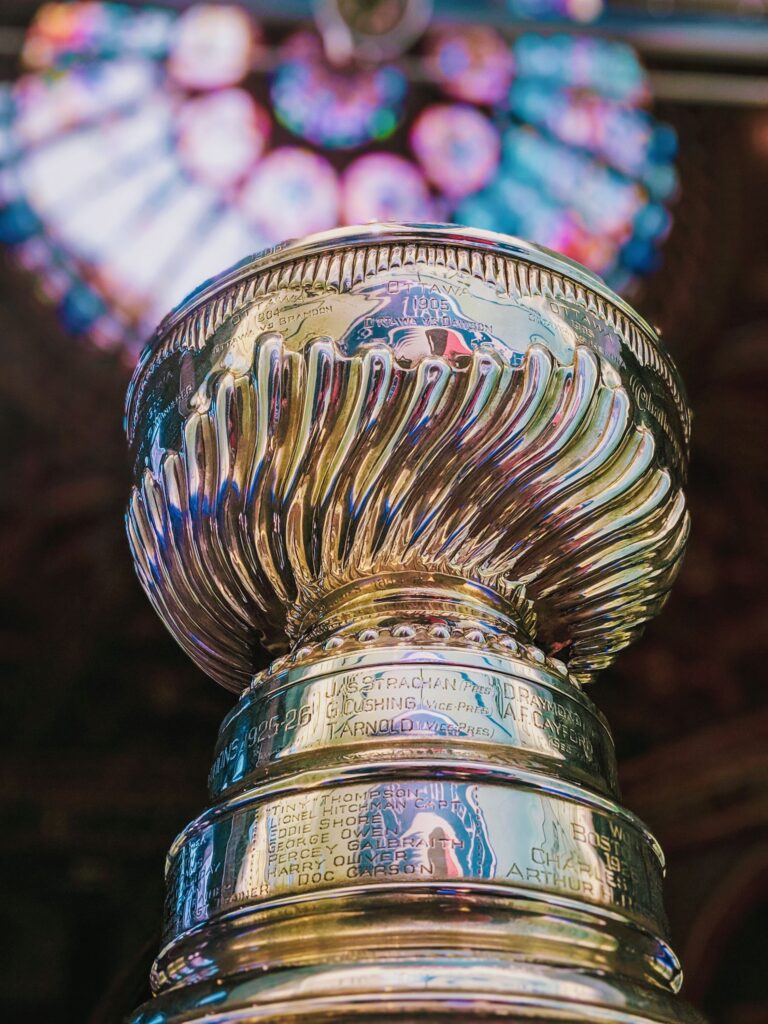 Photo of the Stanley Cup.