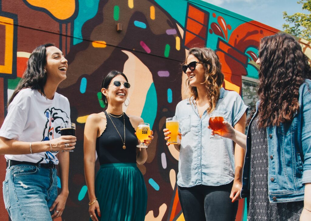 Photo of friends spending time together on Canada Day.