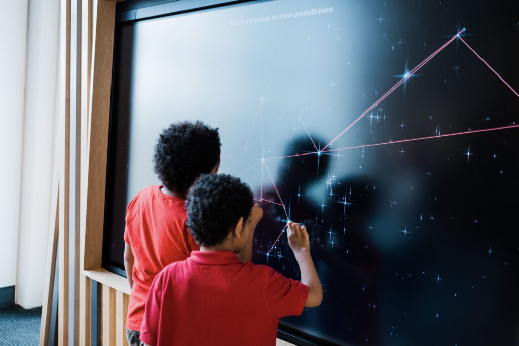 Children playing and learning at the Telus Spark Science Centre.